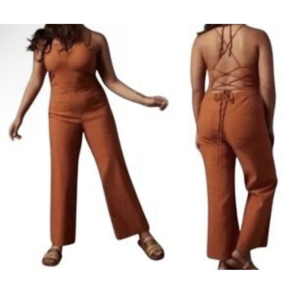 Anthropologie Maeve The Colette Strappy Jumpsuit Size 12P Petite